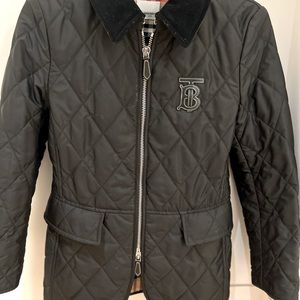 Burberry Corduroy Collar Diamond Quilted Jacket
